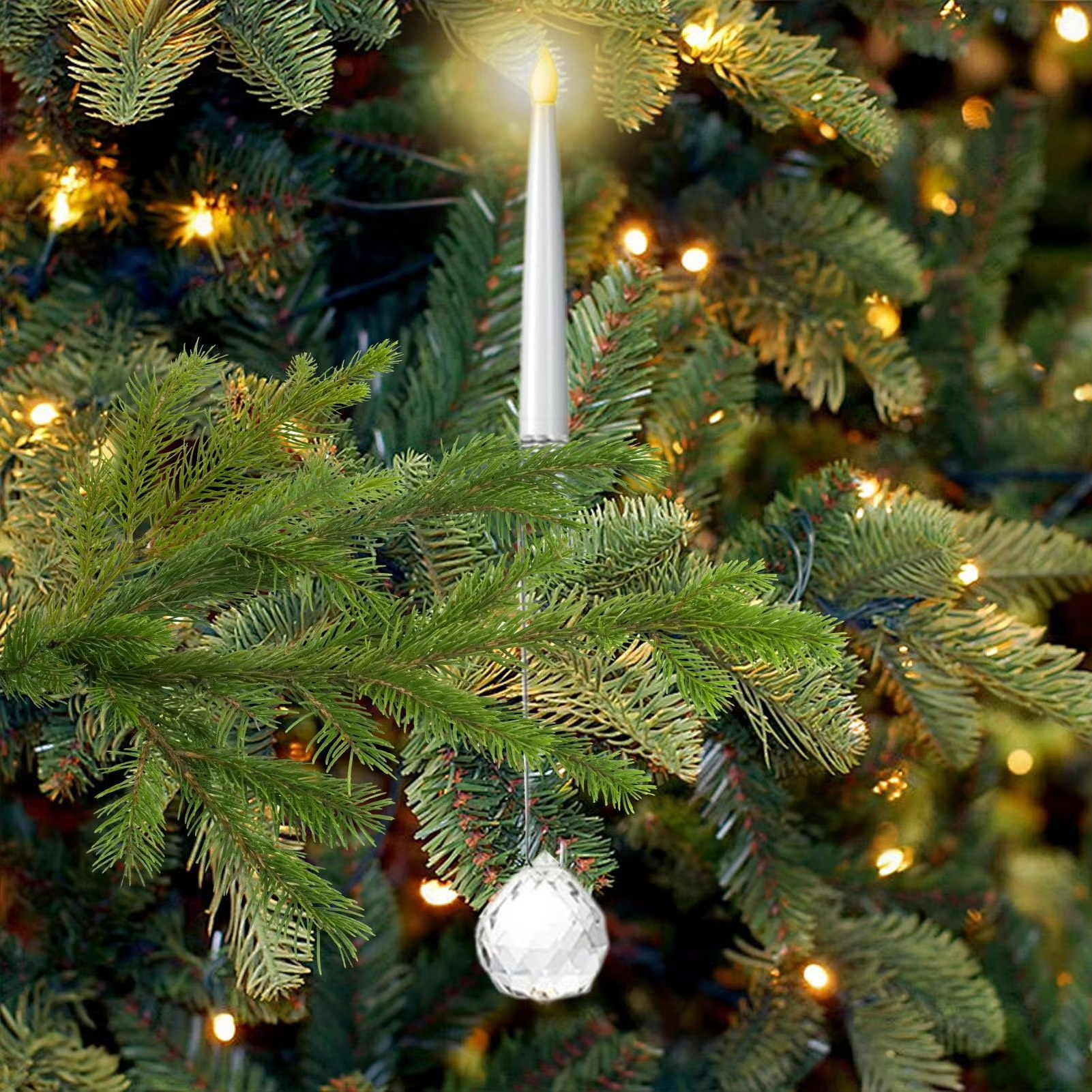 Christmas Tree Candles with Remote Flameless LED Candles Decorative Lights 6 Pieces Christmas Decorations for Holiday Indoor