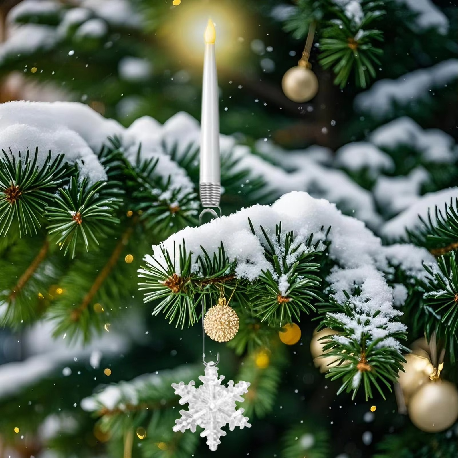 Christmas Tree Candles with Remote Flameless LED Candles Decorative Lights 6 Pieces Christmas Decorations for Holiday Indoor