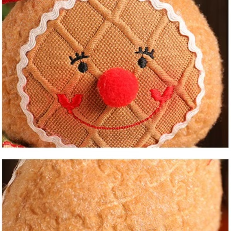 Christmas Fun Scalable Gingerbread Doll Home Decor Festival Party Creative Showcase Scene Decoration Supplies Fabric Doll Props
