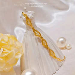 Butterfly Love Necklace 9999 24K Real Gold Niche Fashion Exquisite Hollow Retro Fashion Versatile Versatile Necklace Women