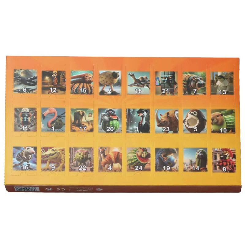 24pcs Italian Brainrot Figure Toys Tung Tung Sahur Tralalero Tralala Figures Doll Model Christmas Advent Calendar Birthday Gifts