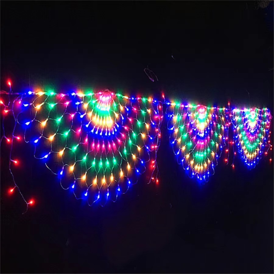 New Year 3M Peacock Mesh Led Christmas String Light EU/US Plug Outdoor Fairy Lights Garland for Wedding Party Garden Patio Decor