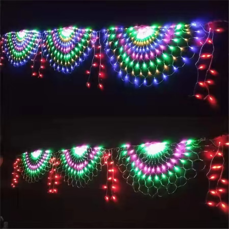 New Year 3M Peacock Mesh Led Christmas String Light EU/US Plug Outdoor Fairy Lights Garland for Wedding Party Garden Patio Decor