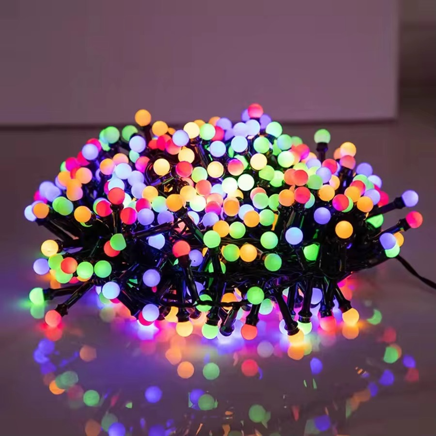 Christmas Decoration Round Ball String Lights 10M Outdoor Garden Creative Firecracker Fairy Garland Light for Room Wedding Party
