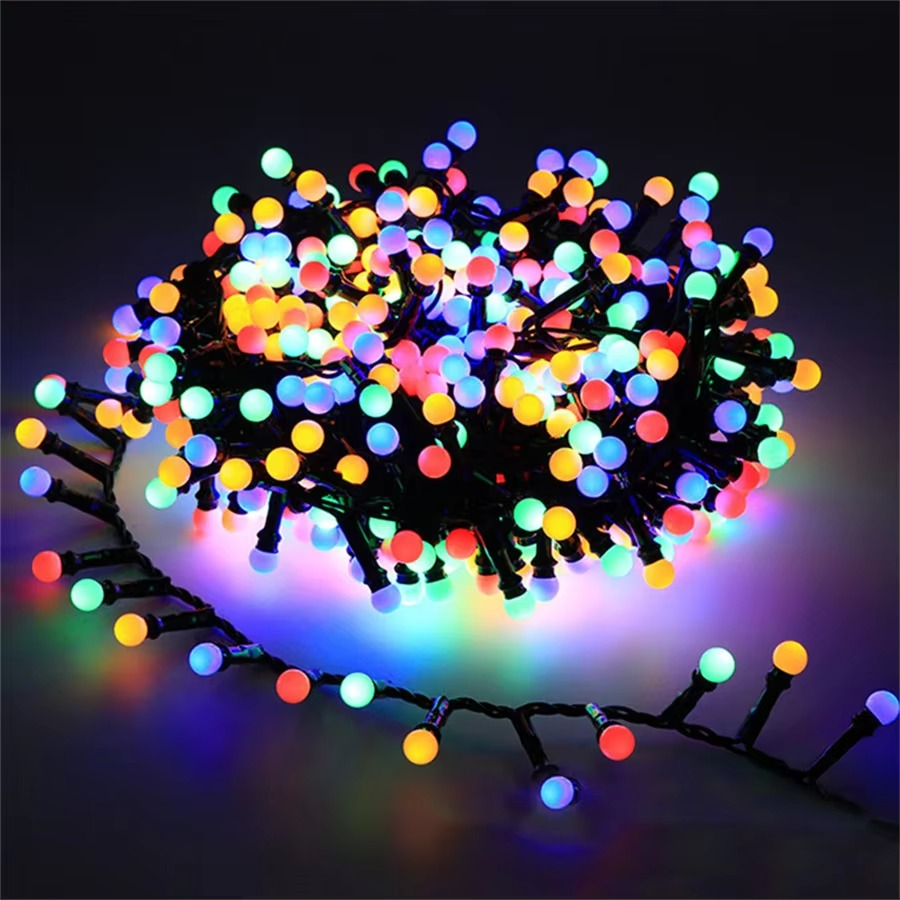 Christmas Decoration Round Ball String Lights 10M Outdoor Garden Creative Firecracker Fairy Garland Light for Room Wedding Party