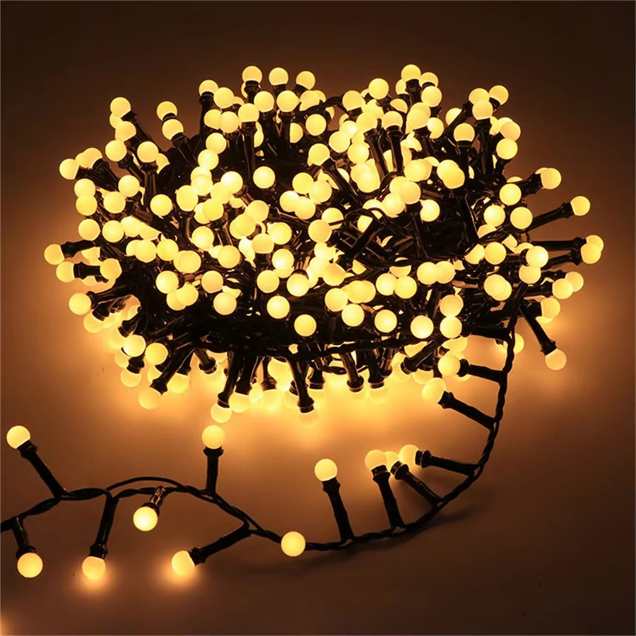 Christmas Decoration Round Ball String Lights 10M Outdoor Garden Creative Firecracker Fairy Garland Light for Room Wedding Party
