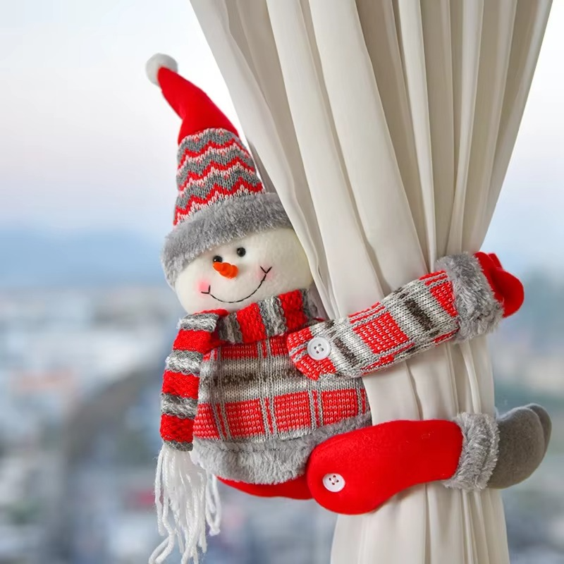 Window Pendant Christmas Creative Curtain Buckle Cartoon Doll Decoration Party Restaurant Decoration Doll Clasp Display