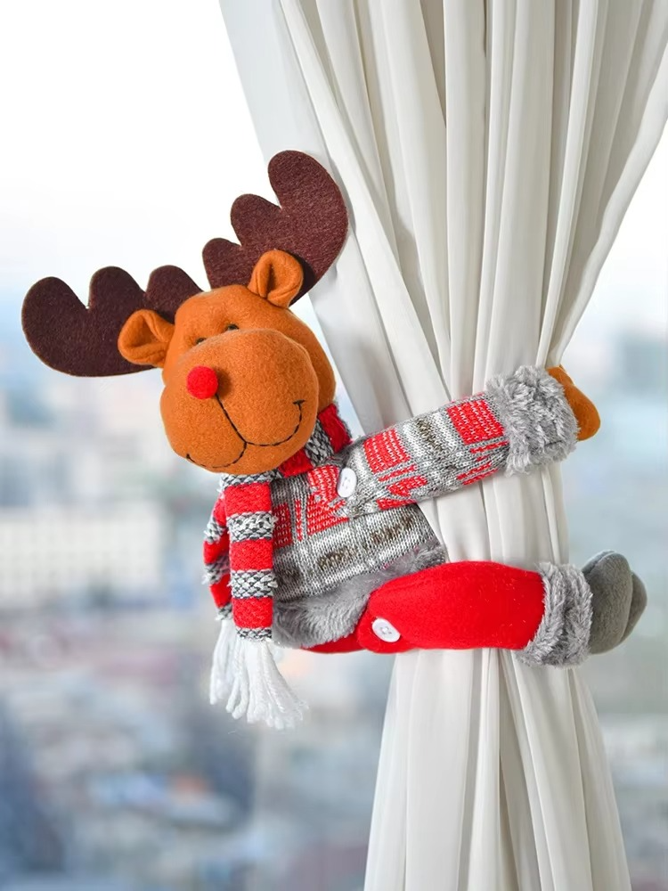 Window Pendant Christmas Creative Curtain Buckle Cartoon Doll Decoration Party Restaurant Decoration Doll Clasp Display