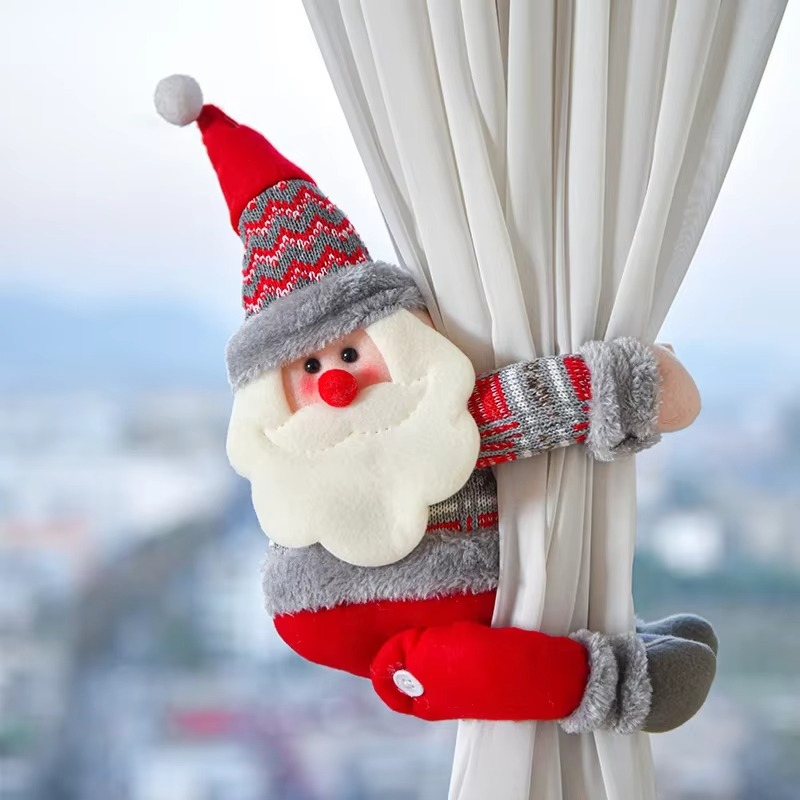 Window Pendant Christmas Creative Curtain Buckle Cartoon Doll Decoration Party Restaurant Decoration Doll Clasp Display