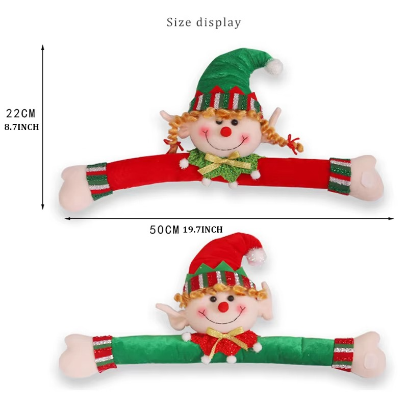 Christmas Window Curtain Tiebacks Decorations Cute Elf Doll Hook for Home Holiday Xmas Accesorios Décor Curtain Hook Holder