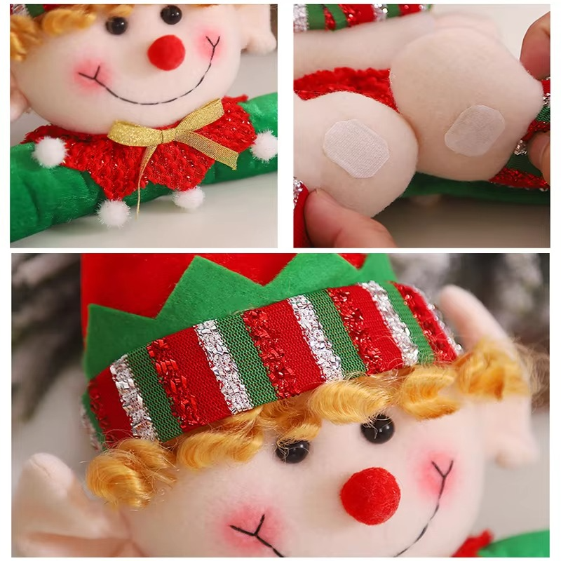 Christmas Window Curtain Tiebacks Decorations Cute Elf Doll Hook for Home Holiday Xmas Accesorios Décor Curtain Hook Holder