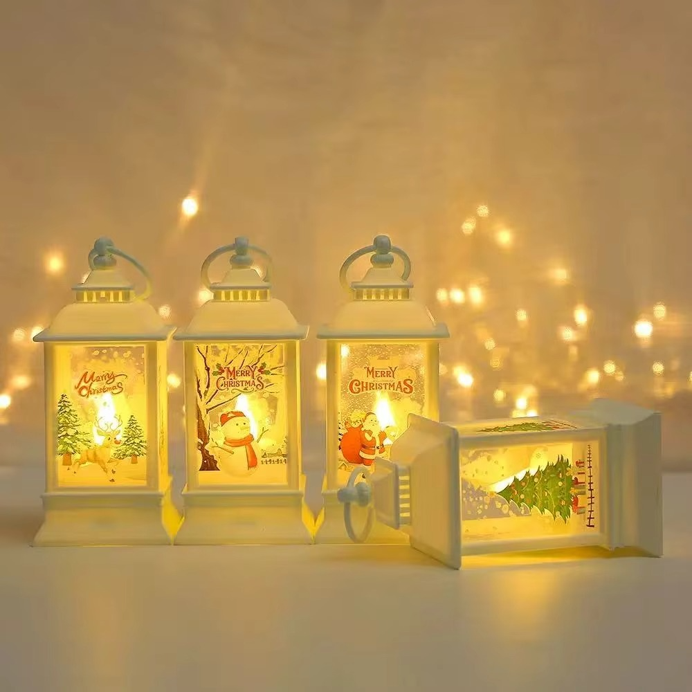 Christmas Decorations Christmas Old Man Snowman Elk Handheld Lamp Christmas Tree Pendant Window Display