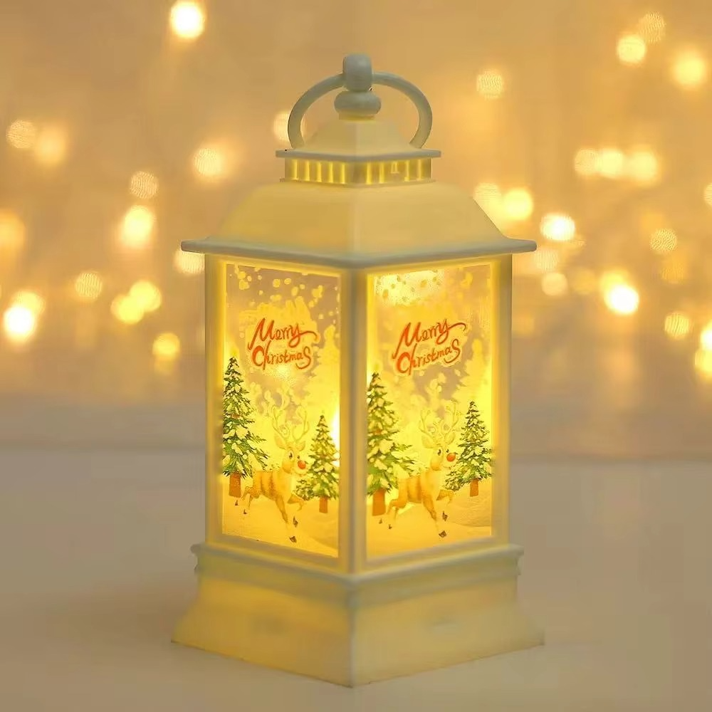Christmas Decorations Christmas Old Man Snowman Elk Handheld Lamp Christmas Tree Pendant Window Display