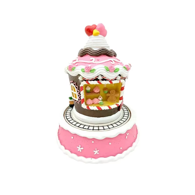 2025 Christmas Gift - Music Box Cake House Decoration Ornament Children's Holiday Music Box - New Year's Celebration