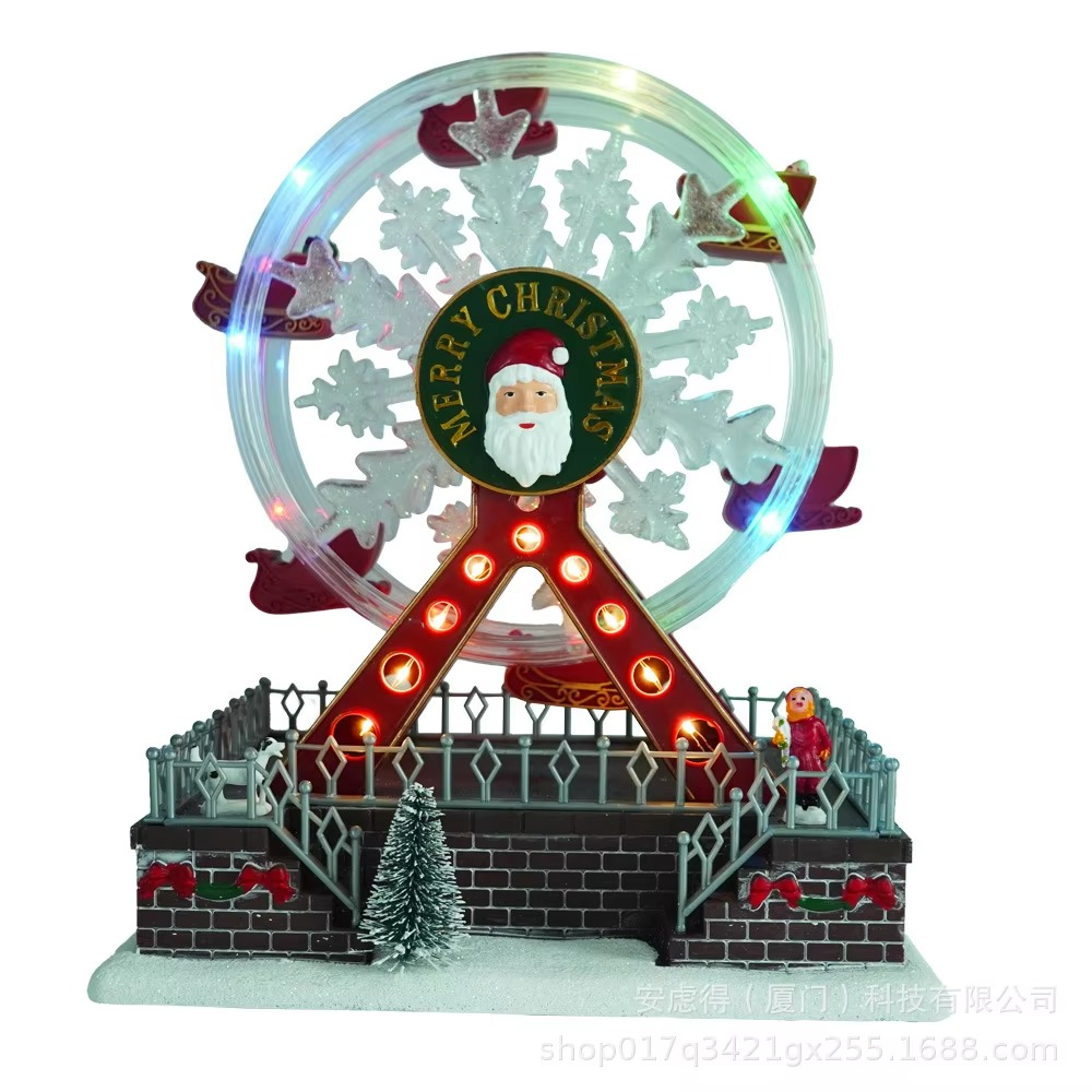 Christmas Colorful Ferris Wheel Amusement Park Music Box Crafts Ornament Colorful Festival