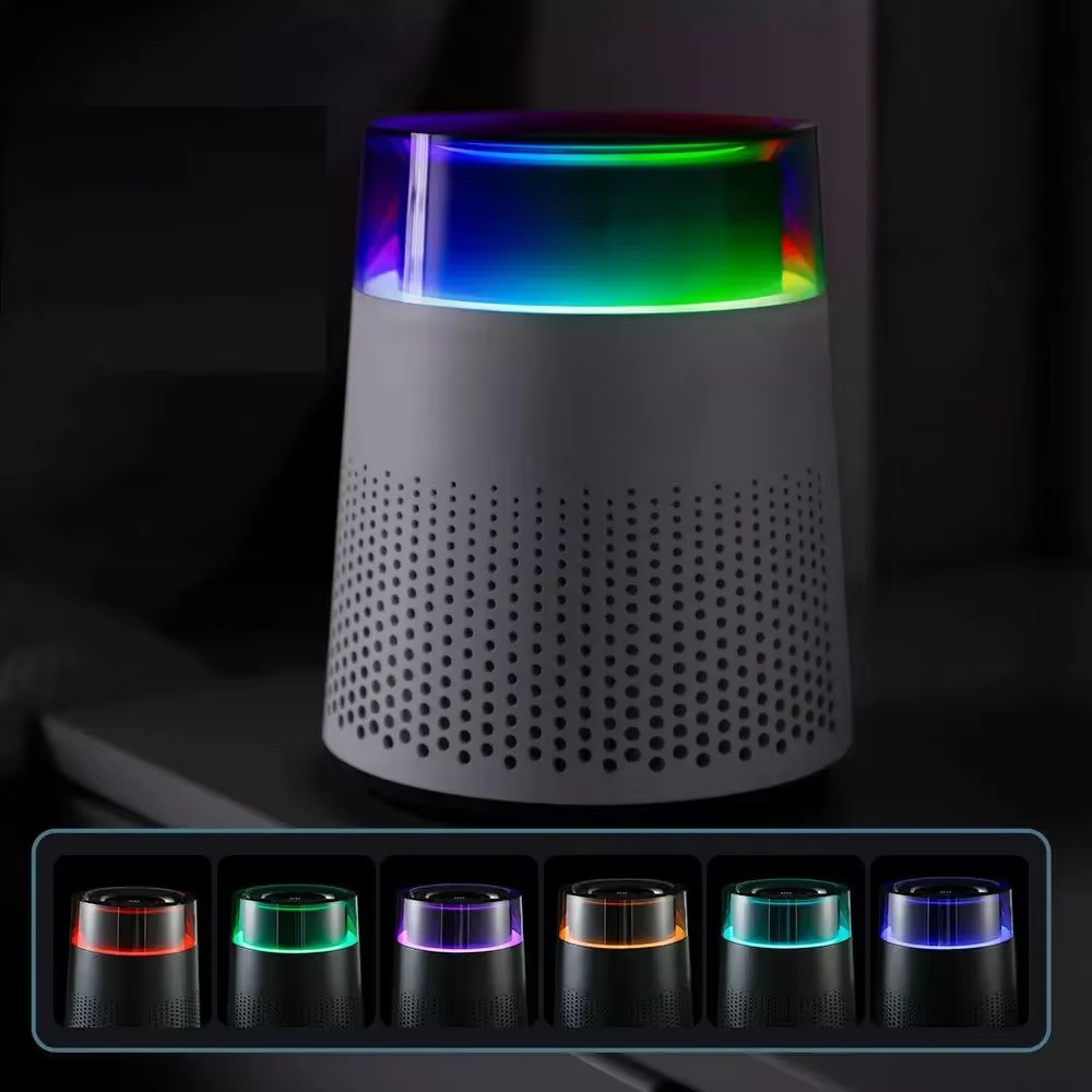 Desktop Air Purifier Remove Formaldehyde Negative Ions Air Purification Robot Air Quality Detector With Night Light
