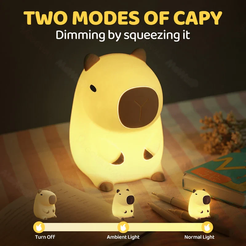 Gift Finds® Capybara Squishy Night Light – The Cozy Companion Everyone Loves