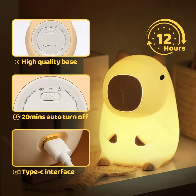 Gift Finds® Capybara Squishy Night Light – The Cozy Companion Everyone Loves