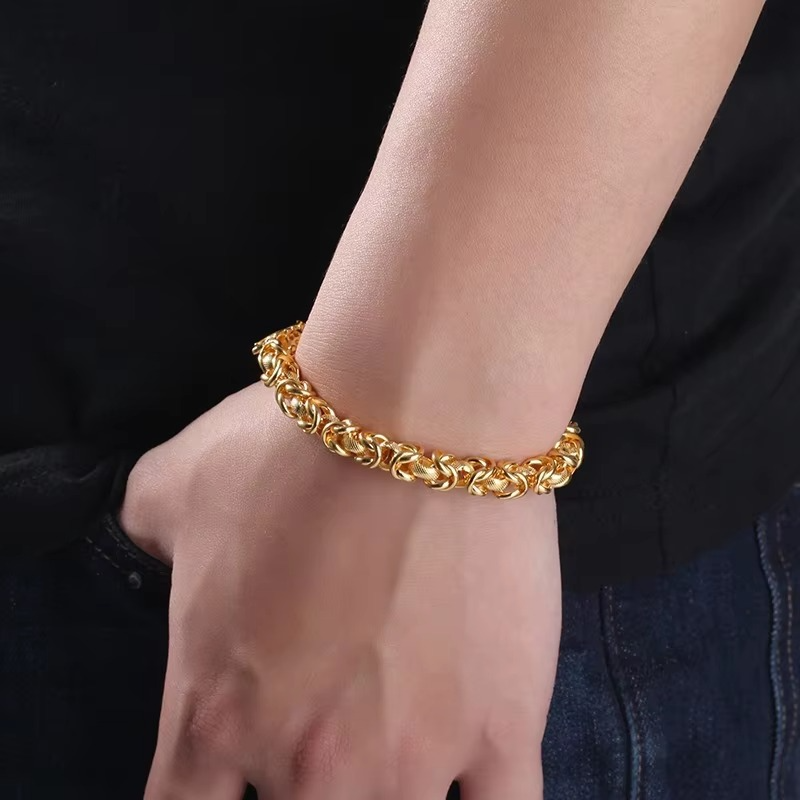 Luxury 24K 9999 Pure Gold Cloth Faucet Bracelet Men's and Women's Aggressive Bracelet
