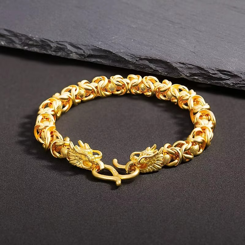 Luxury 24K 9999 Pure Gold Cloth Faucet Bracelet Men's and Women's Aggressive Bracelet