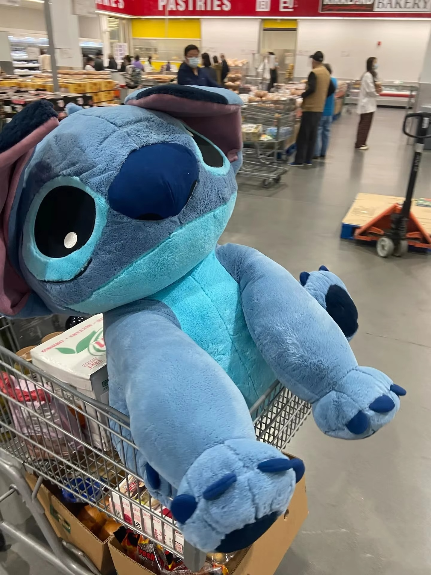 110cm Disney Giant Size Lilo&Stitch Plush Stuffed Animal Doll Cartoon Couple Sleeping Pillow Softmaterial Christmas Toys Gifts