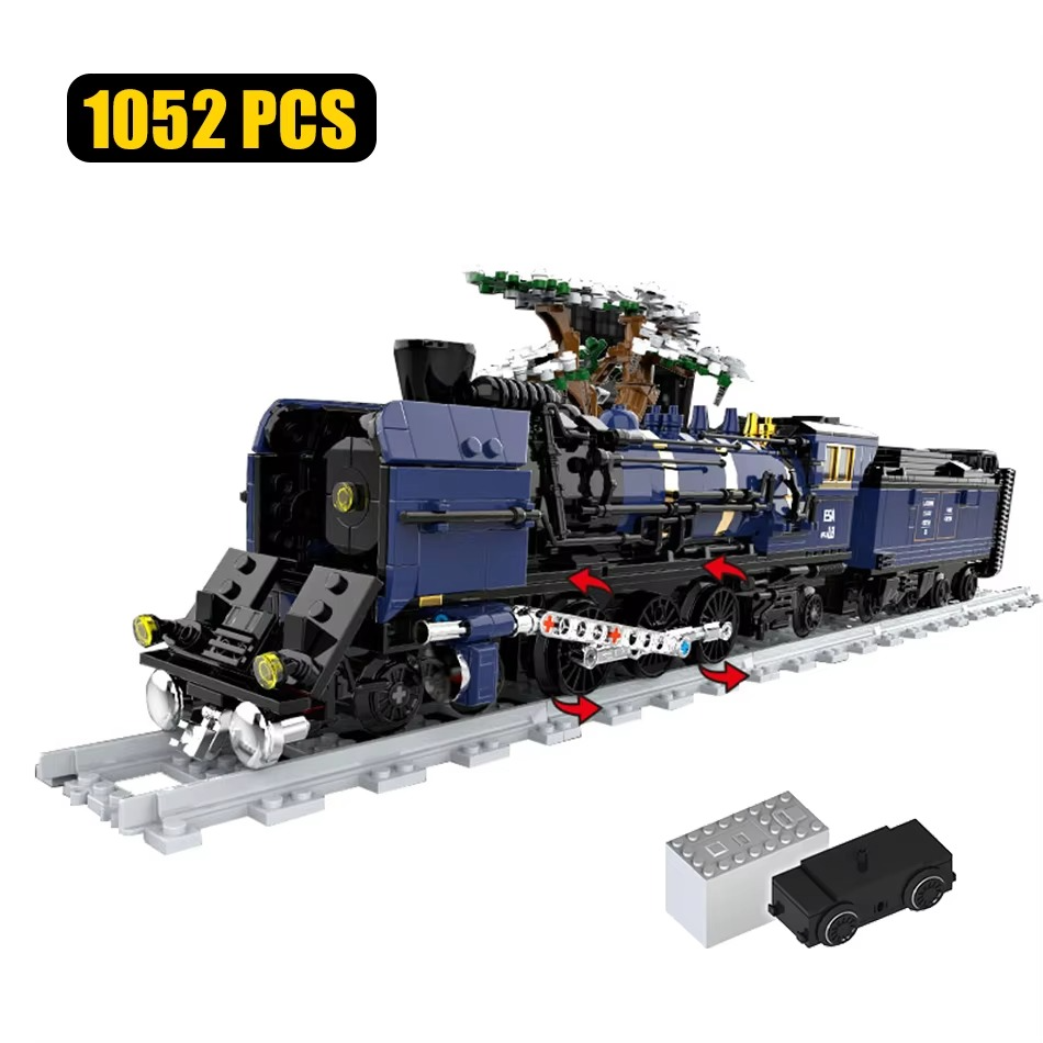 City Technical Remote Control Diesel locomotive AC6000CW Building Block Model Orient Express Train Bricks Toy Kid Christmas Gift