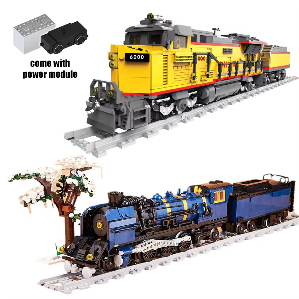 City Technical Remote Control Diesel locomotive AC6000CW Building Block Model Orient Express Train Bricks Toy Kid Christmas Gift
