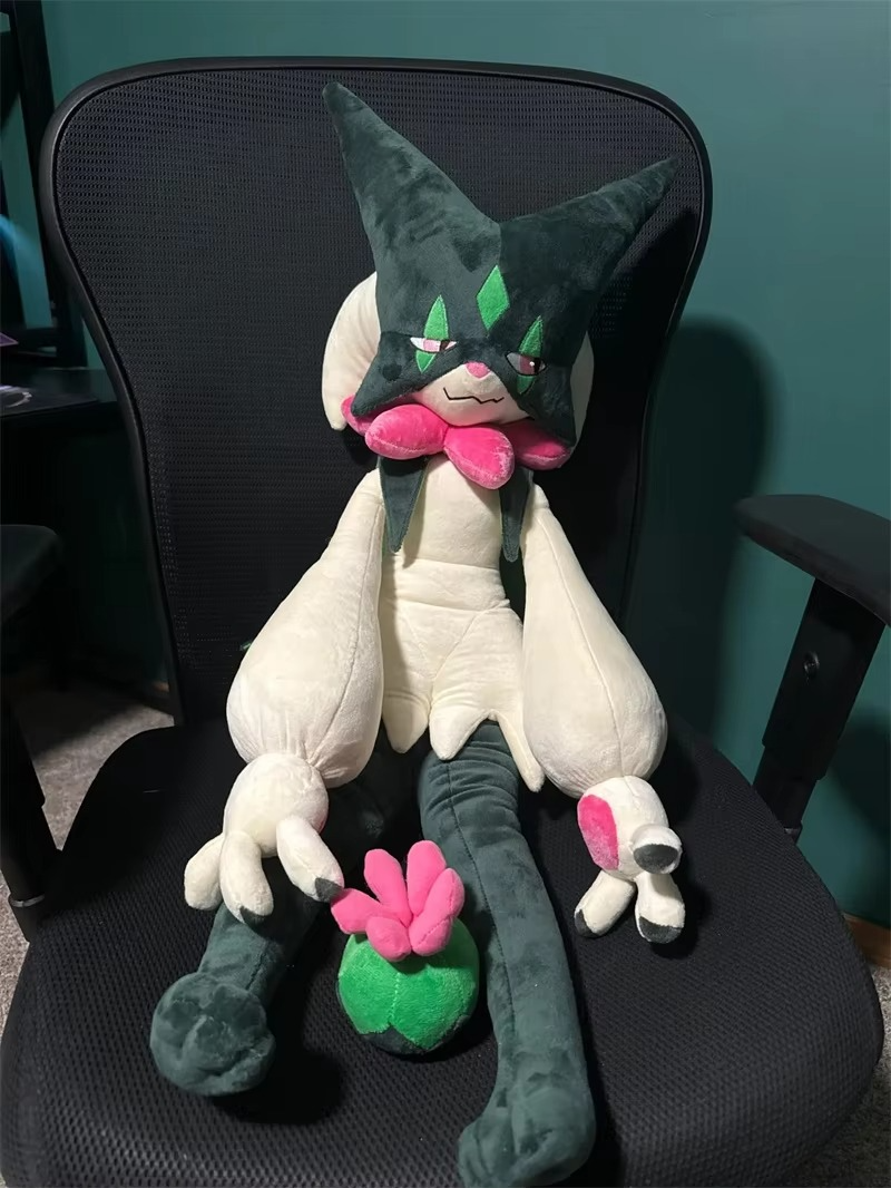 150/80cm Giant Pokemon Kawaii Meowscarada Plush Toy Soft Stuffed Animals Doll Throw Pillow Room Decorate Children Christmas Gift