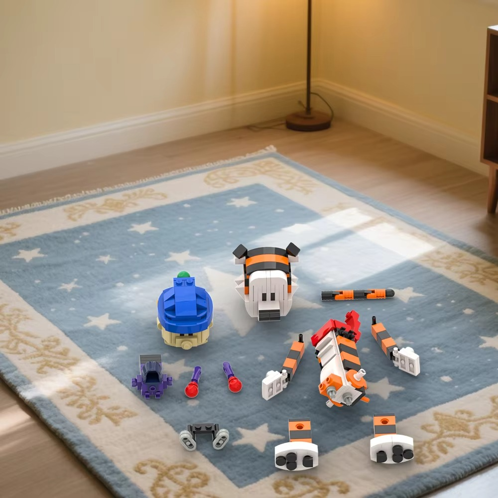 MOC Calvined and Hobbes Building Blocks Set Tiger & Dog Figure Assembly Model, Kids Educational Toy Christmas Gift