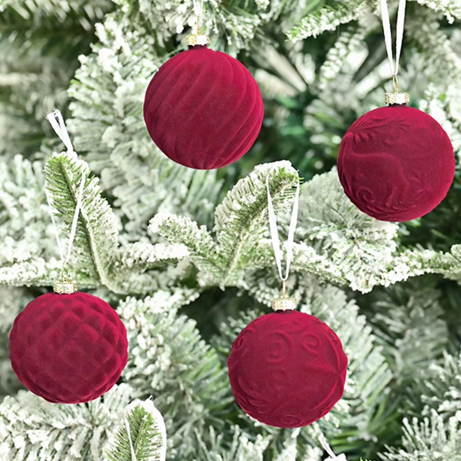 Christmas Balls Ornaments 9/12Pcs 2.36" Green Painted Christmas Tree Decorations 60MM Hanging Ball for Green Xmas Party Wedding