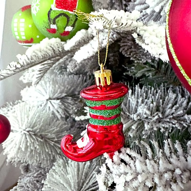 34PCS Grinch Them Painted Xmas Ornaments Red Green Christmas Ball Decorations Christmas Tree Ornament Set Holiday Home Decor