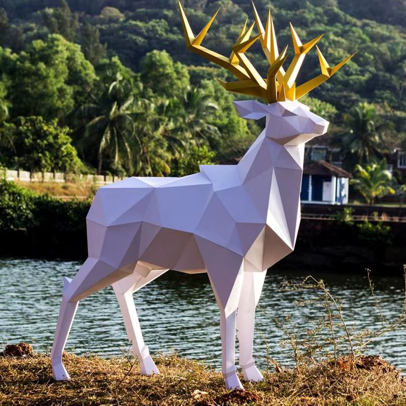 100/150cm Christmas deer model origami 3D Papercraft home aisle party decoration room decoration table decorative art handmade D