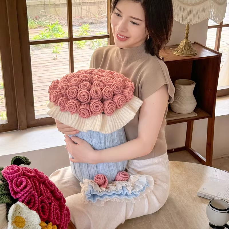 Flower Bouquet Blankets Sofa Flower Blankets Decorations Christmas Home Decorations Bedroom Winter Warm Blankets Gifts