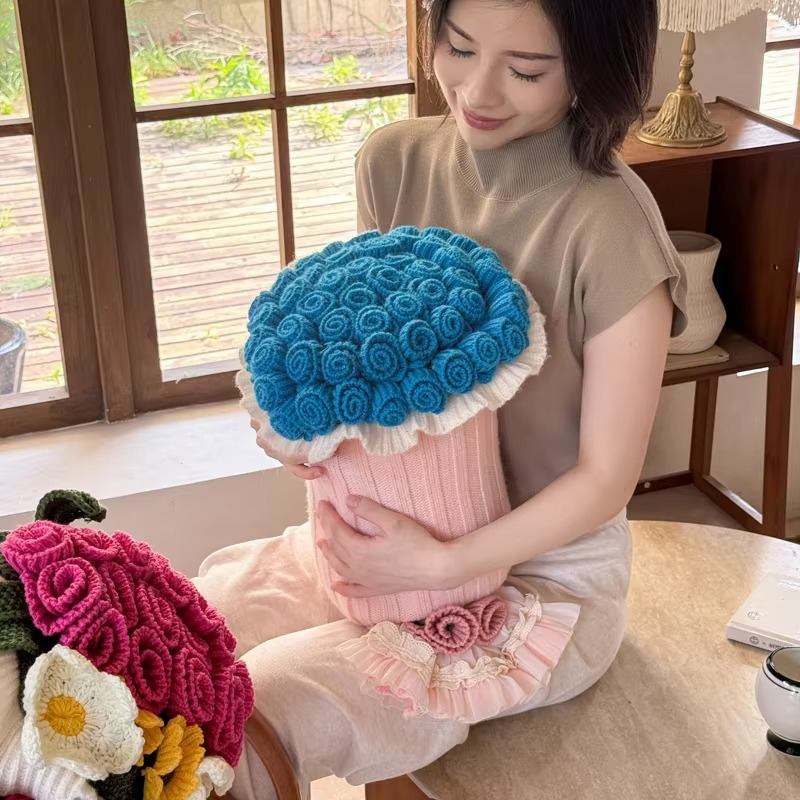Flower Bouquet Blankets Sofa Flower Blankets Decorations Christmas Home Decorations Bedroom Winter Warm Blankets Gifts