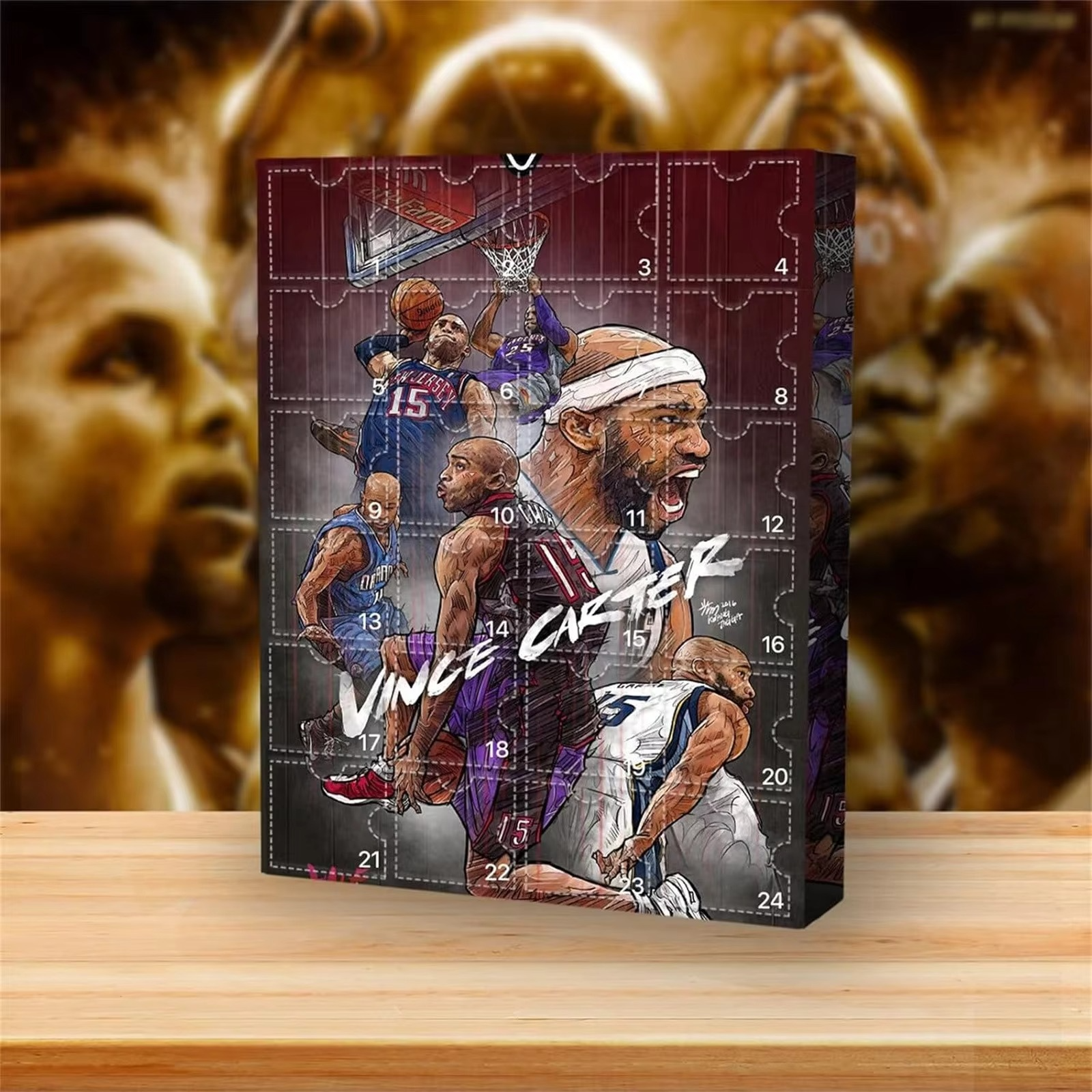 Christmas Doll Advent Calendar 24pcs 3D Basketball Player Figures Advent Calendar, Christmas Countdown Calendar Surprise Gift