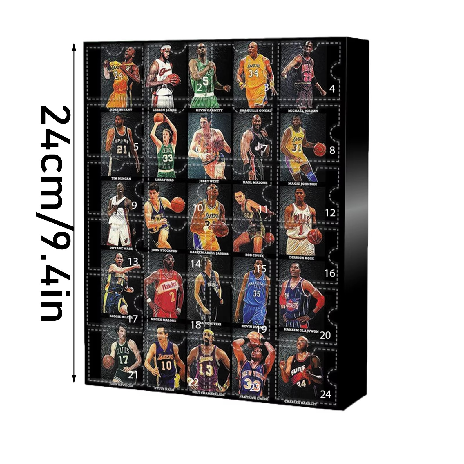 Christmas Doll Advent Calendar 24pcs 3D Basketball Player Figures Advent Calendar, Christmas Countdown Calendar Surprise Gift