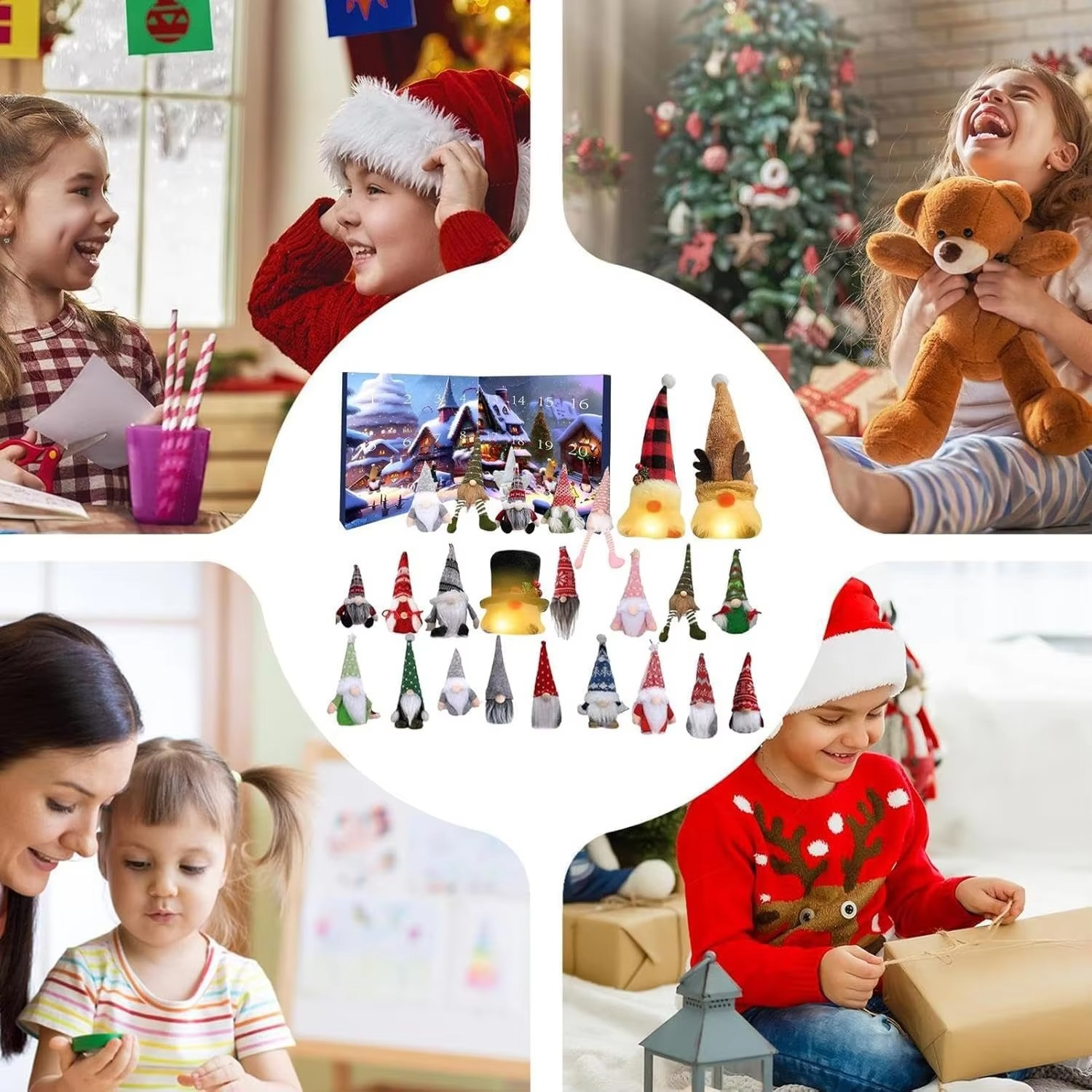 24 Days Christmas Advent Calendar 2025 Gnome Plush Countdown Calendar Set Christmas Gifts For Children Family Friend