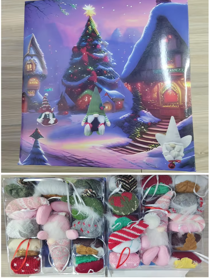 24 Days Christmas Advent Calendar 2025 Gnome Plush Countdown Calendar Set Christmas Gifts For Children Family Friend