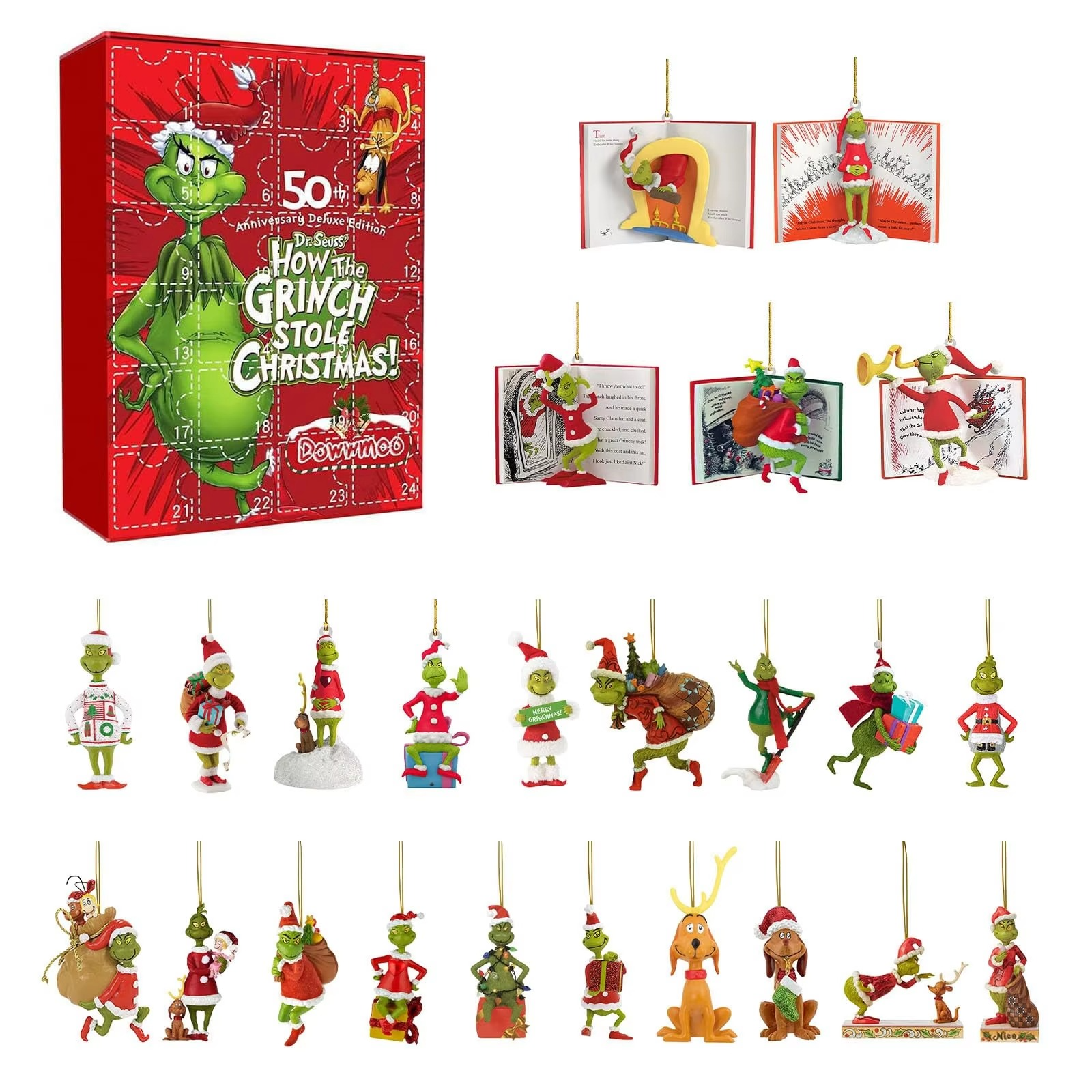 Christmas Advent Calendar 2024, Christmas Countdown Calendar For Kids Adult 24 Days 24pc Cute Cartoonfigures Doll Xmas Vacation