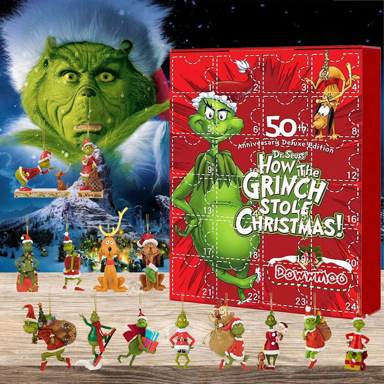 Christmas Advent Calendar 2024, Christmas Countdown Calendar For Kids Adult 24 Days 24pc Cute Cartoonfigures Doll Xmas Vacation
