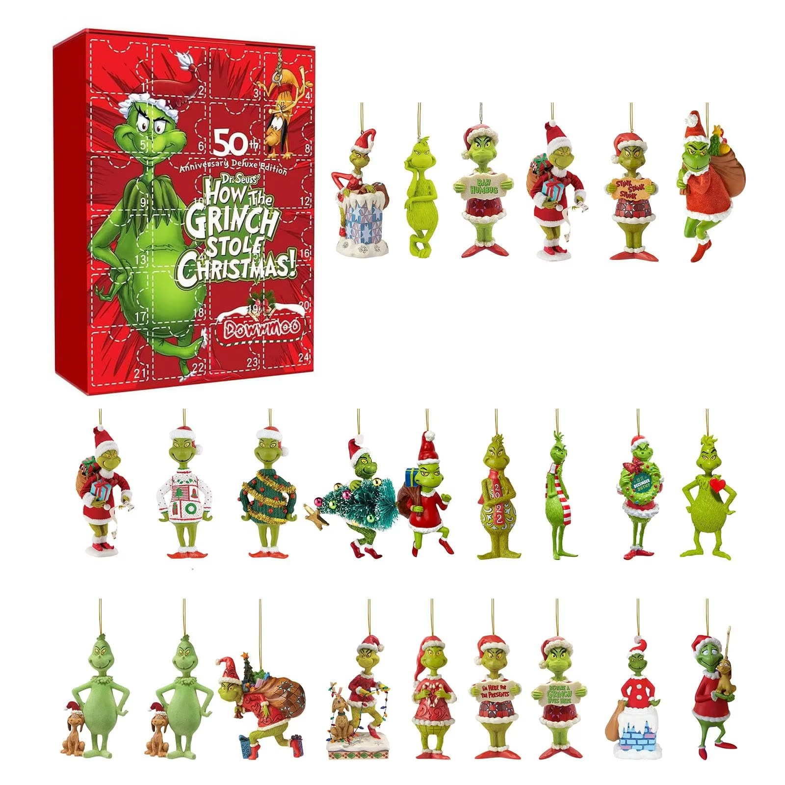 Christmas Advent Calendar 2024, Christmas Countdown Calendar For Kids Adult 24 Days 24pc Cute Cartoonfigures Doll Xmas Vacation