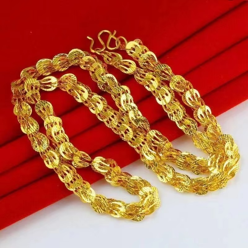 AU999 24K Gold Women's Chahua Phoenix Tail Jewelry | 3D stacked chahua gold plates, lifelike phoenix tail, grand & luxurious