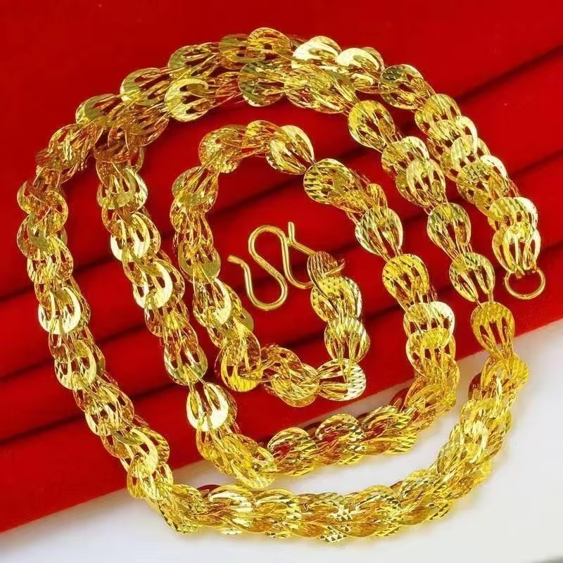AU999 24K Gold Women's Chahua Phoenix Tail Jewelry | 3D stacked chahua gold plates, lifelike phoenix tail, grand & luxurious