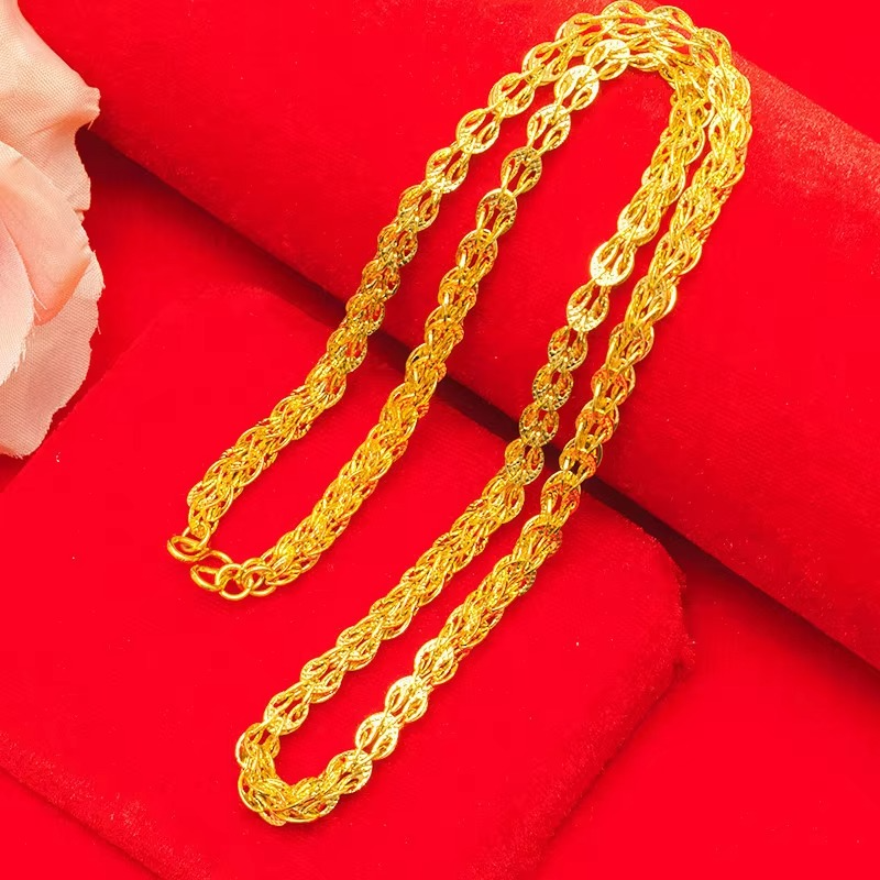 AU999 24K Gold Women's Chahua Phoenix Tail Jewelry | 3D stacked chahua gold plates, lifelike phoenix tail, grand & luxurious