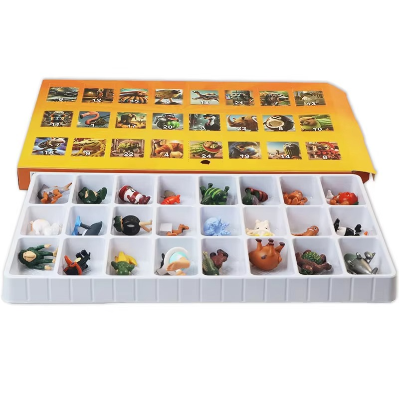 24PCS Italian Brainrot TungTung Sahur Figure Doll Tralalero Tralala Bombardino Crocodilo Model Toy Chrismas Advent Calendar Gift