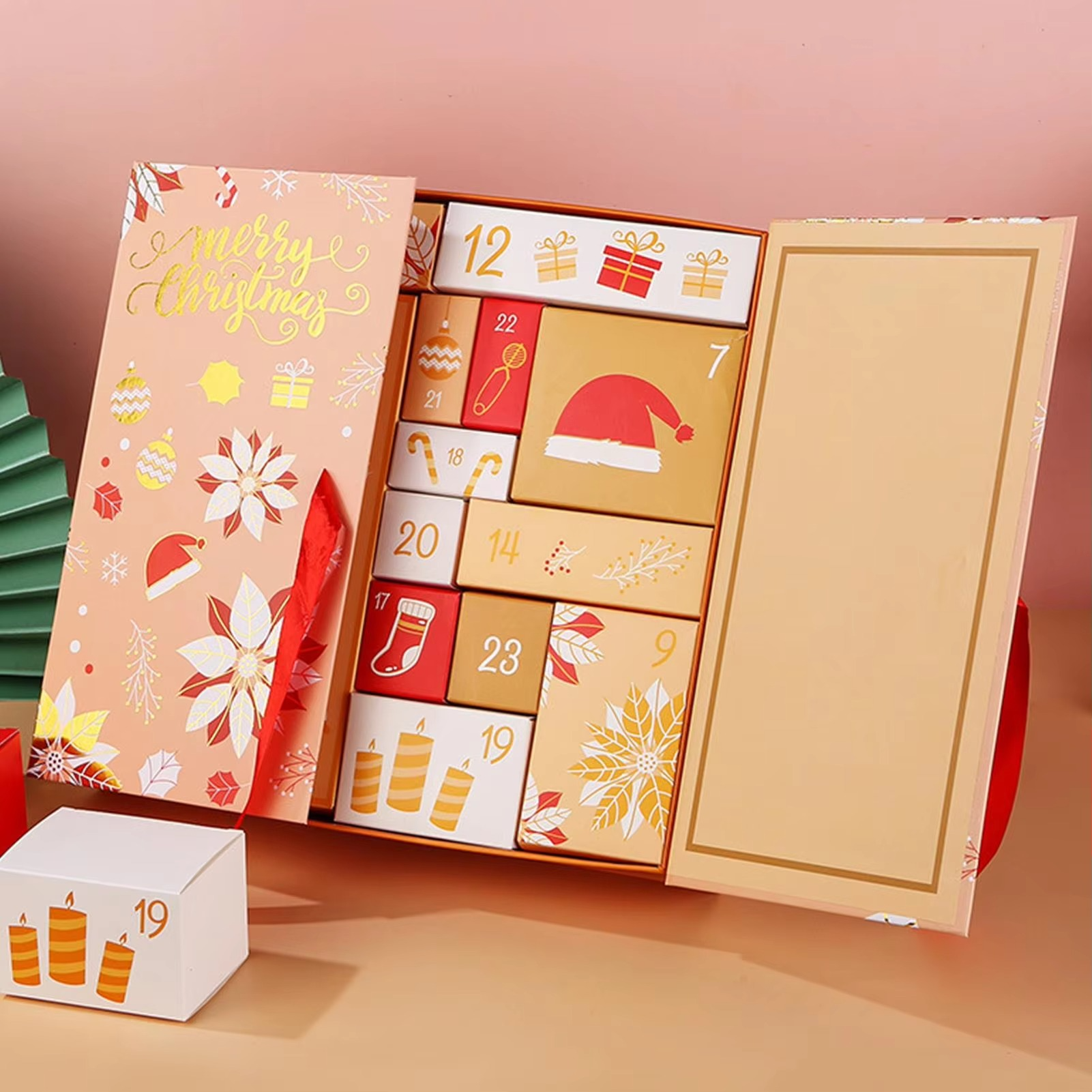 Christmas gift box Christmas countdown calendar Christmas advent calendar gift filling box Candy Chocolate Packaging Cookies Box