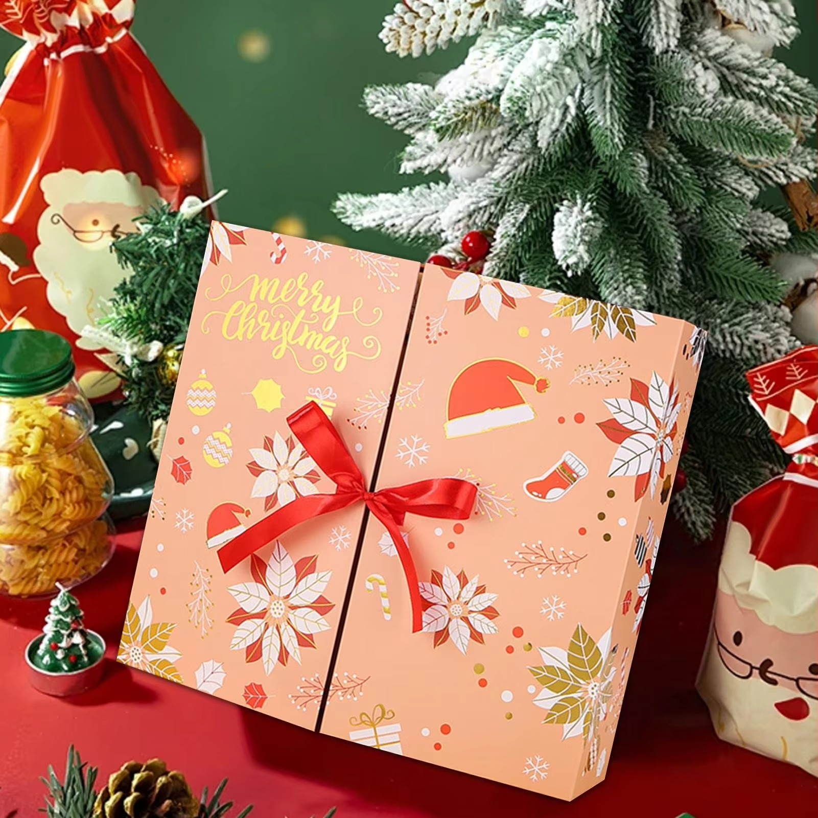 Christmas gift box Christmas countdown calendar Christmas advent calendar gift filling box Candy Chocolate Packaging Cookies Box