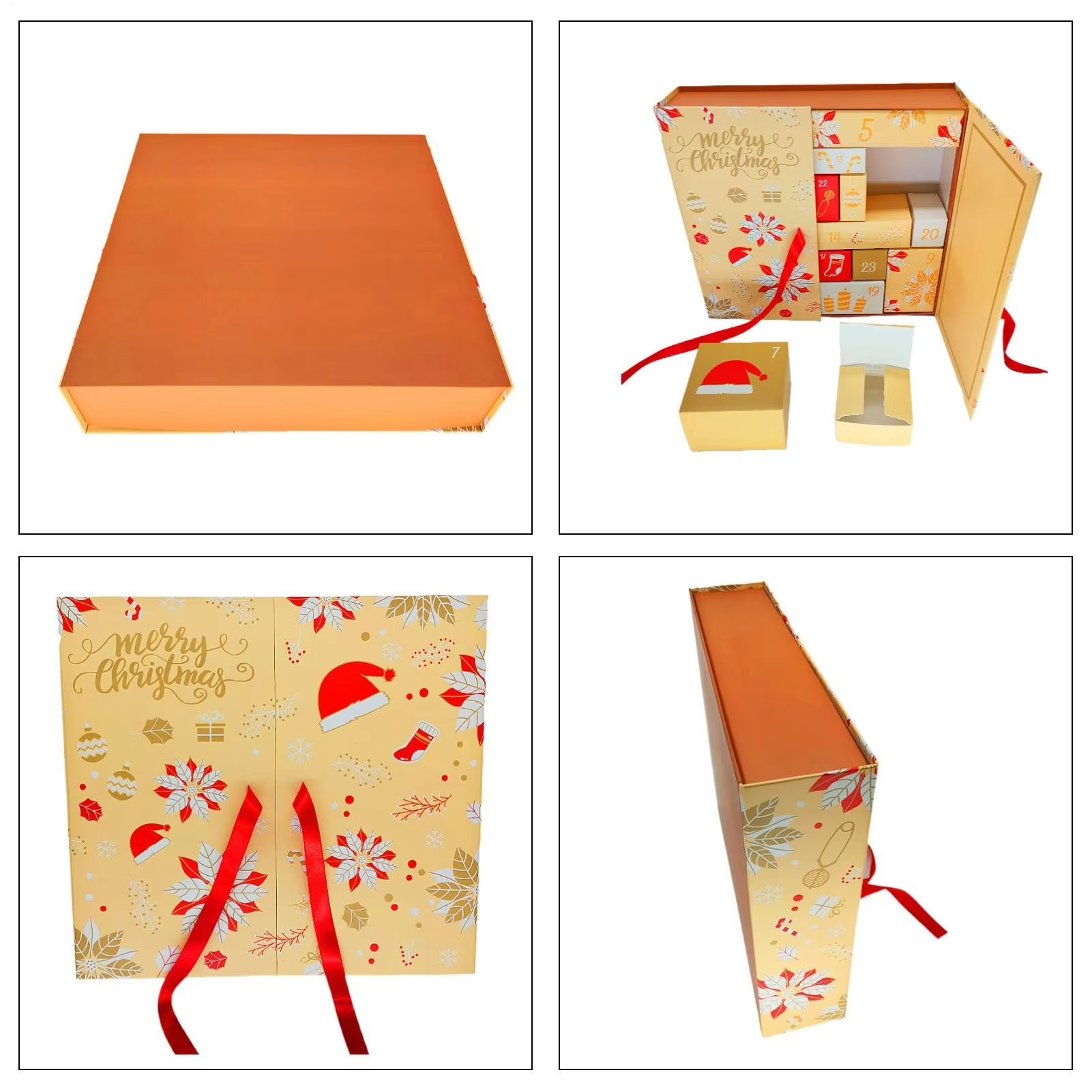 Christmas gift box Christmas countdown calendar Christmas advent calendar gift filling box Candy Chocolate Packaging Cookies Box