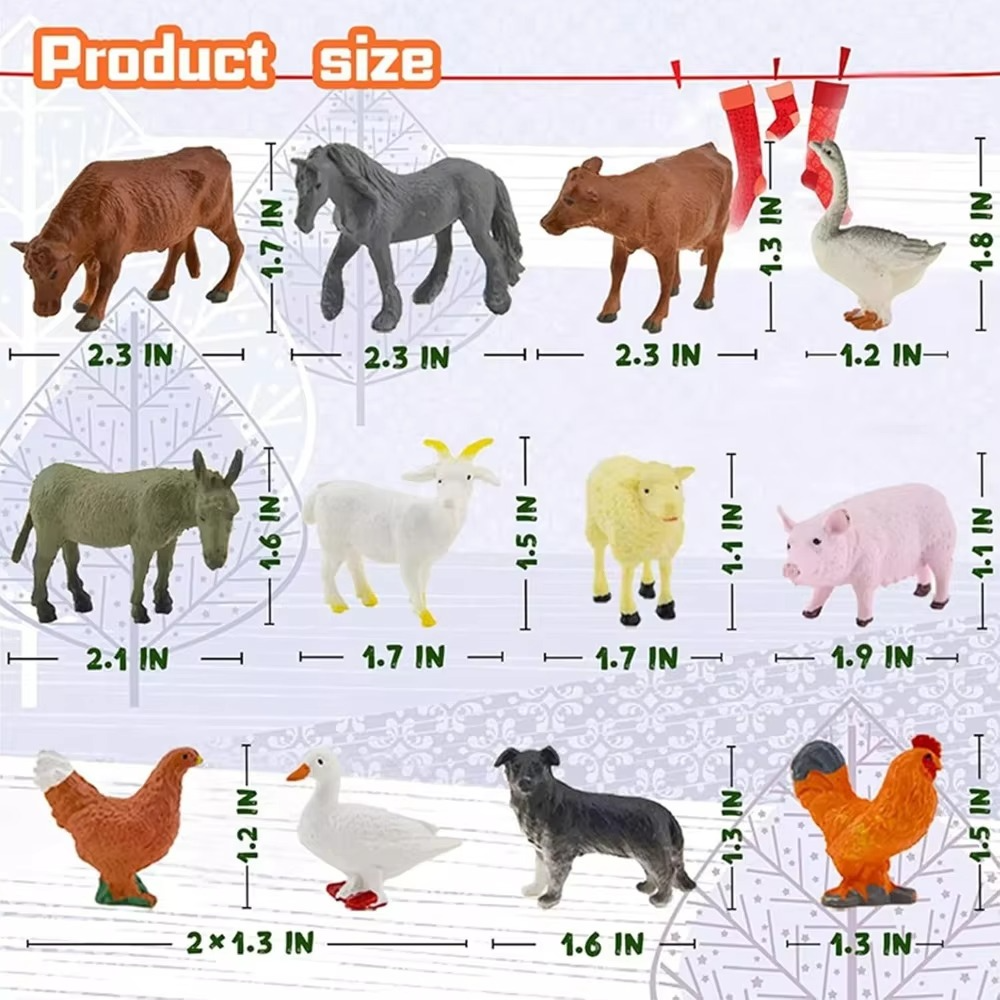 Creative Resin Nativity Countdown Calendar Christmas Gift for Kids Children and Teens