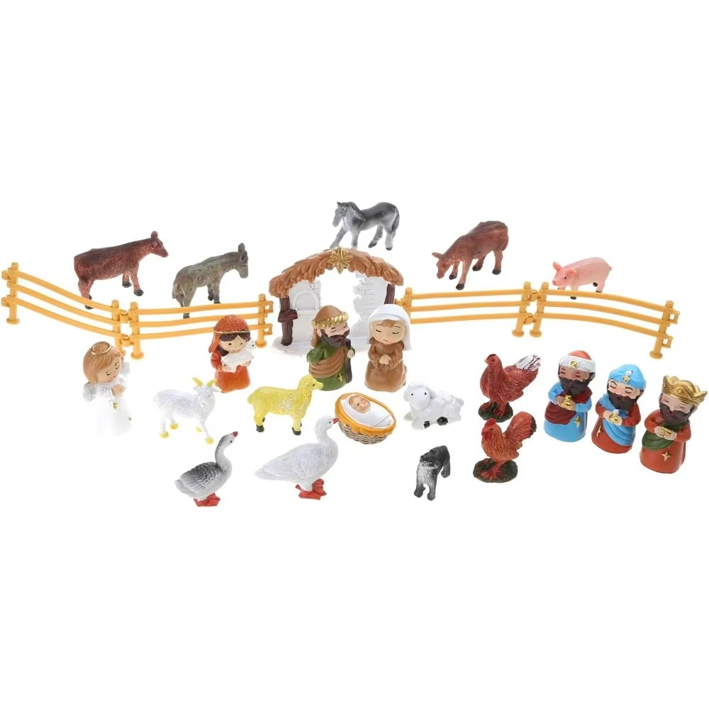 Creative Resin Nativity Countdown Calendar Christmas Gift for Kids Children and Teens